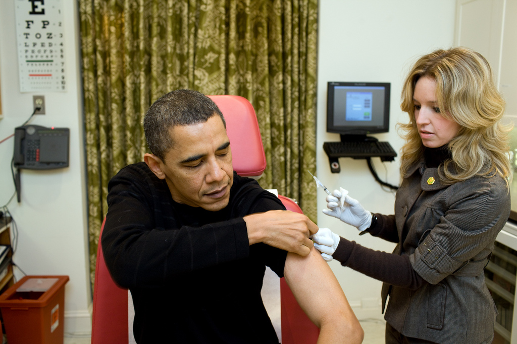 Not the covid one, but obama getting vaccinated